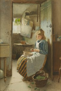 Shelling Peas 2 by Carlton Alfred Smith